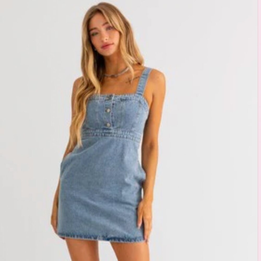 Le Lis Denim Mini Dress